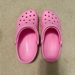 Pink crocs. Size 8 in women’s.